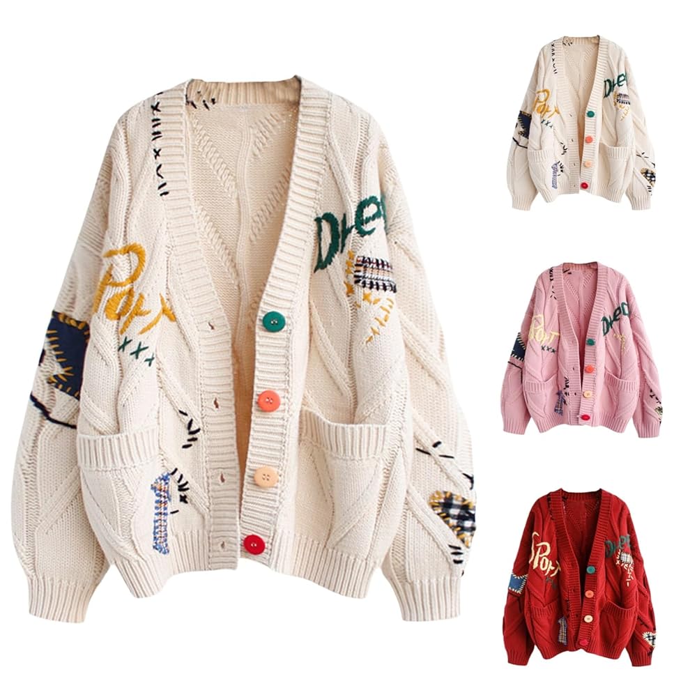 Amazon.com: Women's Cute Cable Knit Long Sleeve Open Front